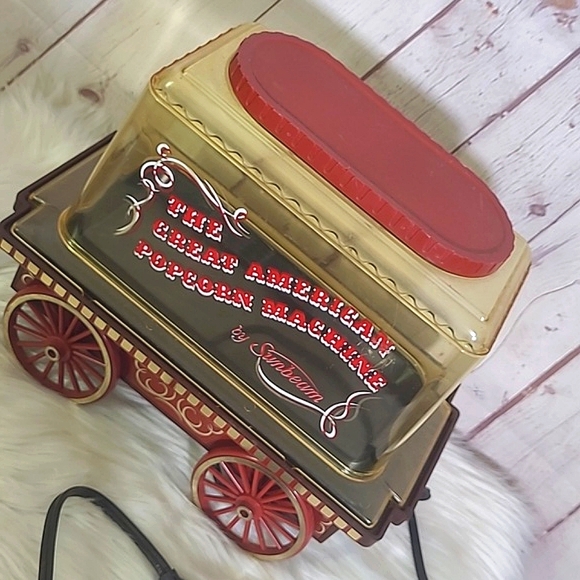 Vintage 70s Sunbeam Great American Popcorn Machine Wagon Corn Popper Collectible - Picture 5 of 17